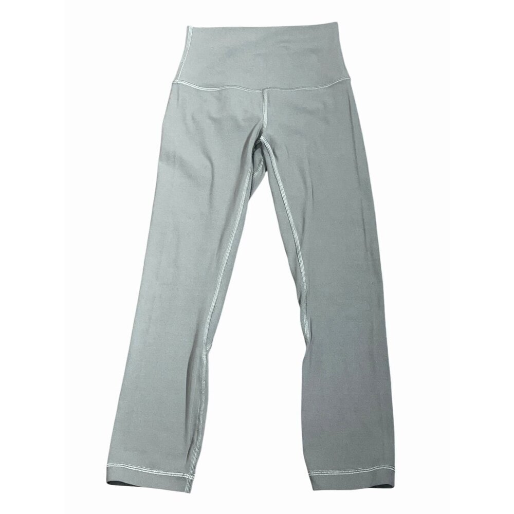 LULULEMON Align High-Rise Crop Leggings 21" Sage Sz 2 W6AS8S EUC
